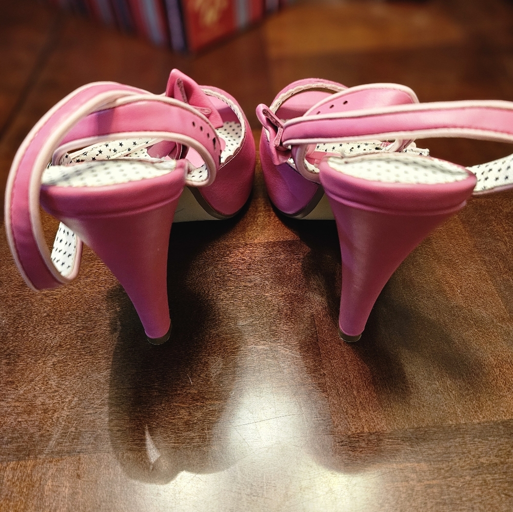 Pin Up Couture Pink Ankle Wrap Size 8